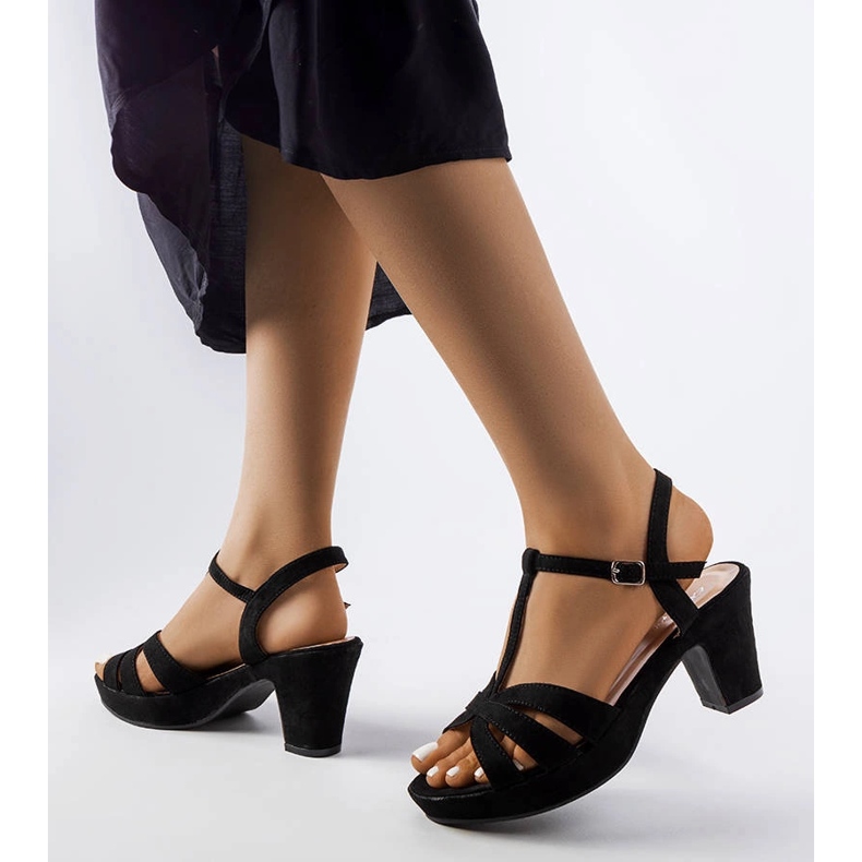 Black block sandals from Lagrange 1