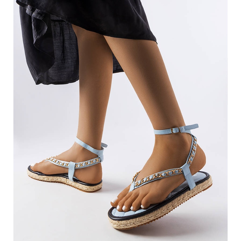 Blue chain sandals from Varieur 2