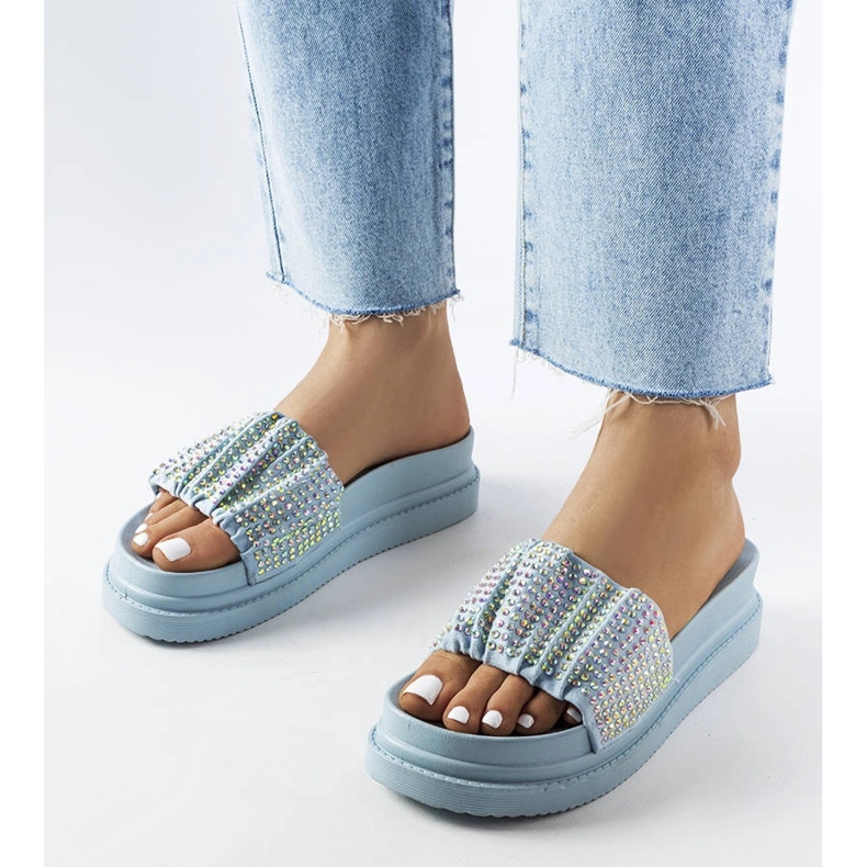 Blue sliders with cubic zirconia from Franet 1