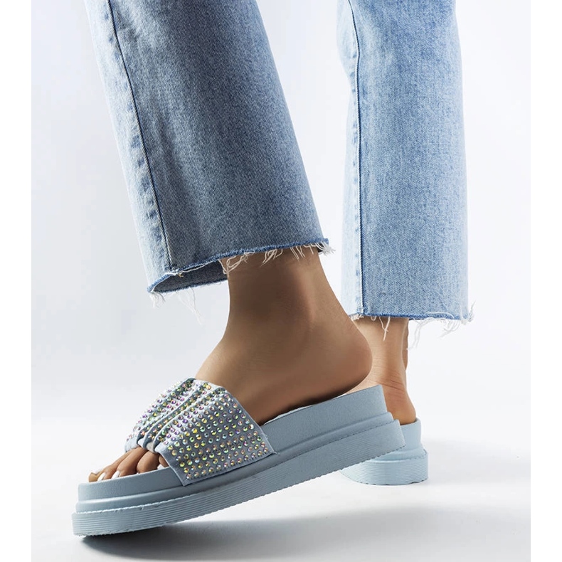 Blue sliders with cubic zirconia from Franet 2