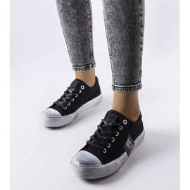 Black sneakers with abrasions Big Star JJ274354 1 Black sneakers with abrasions Big Star JJ274354 1