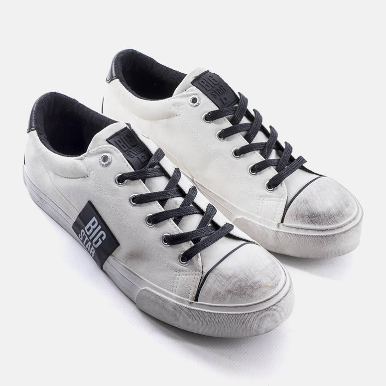 White sneakers with abrasions Big Star JJ174248 1