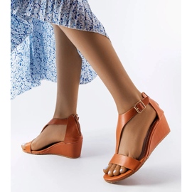 Brown wedge sandals from Durepos 1
