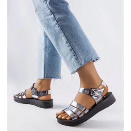 Silver wedge sandals from Covillon 1