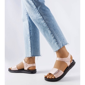 Pink sandals with decorative uppers from Phillip 1