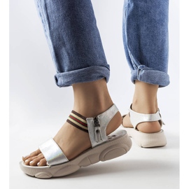 Silver metallic sports sandals from Parsip 1 Silver metallic sports sandals from Parsip 1