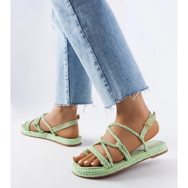 Green braided sandals from Burwell 1