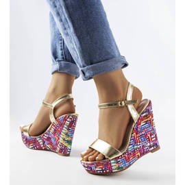 Golden wedge sandals from Fairmont 1