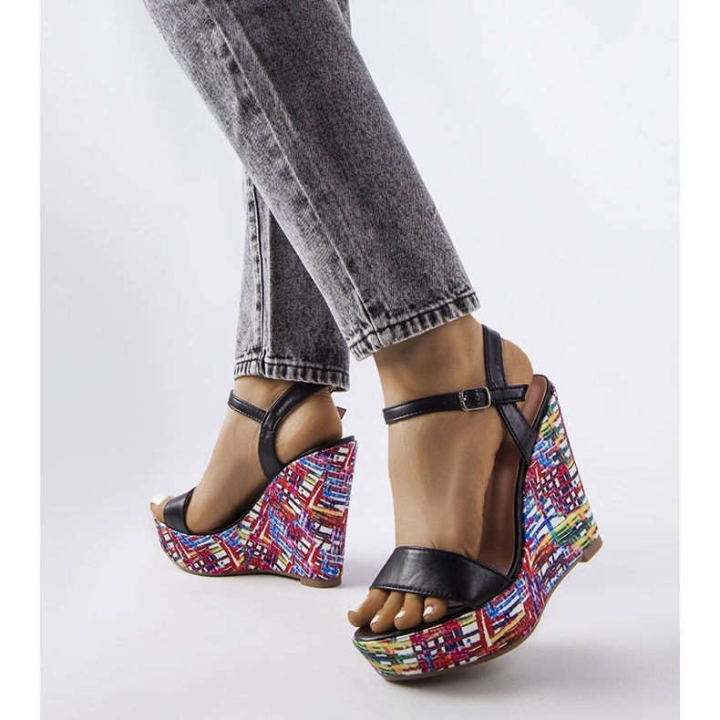 Black wedge sandals from Fairmont 1