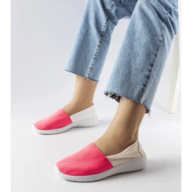 Inna White and pink slip-on sneakers from Winding 1 Inna White and pink slip-on sneakers from Winding 1
