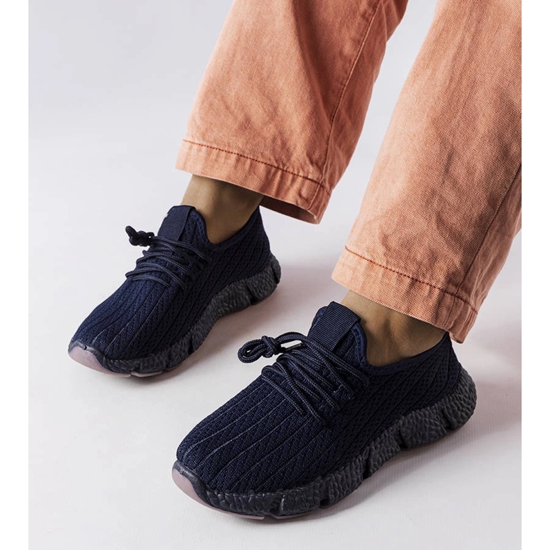 Inna Navy blue sports sneakers from Élodie 1