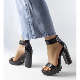 Black snake print sandals from Knoxville 1