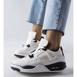 White sneakers from Malas combined materials 1