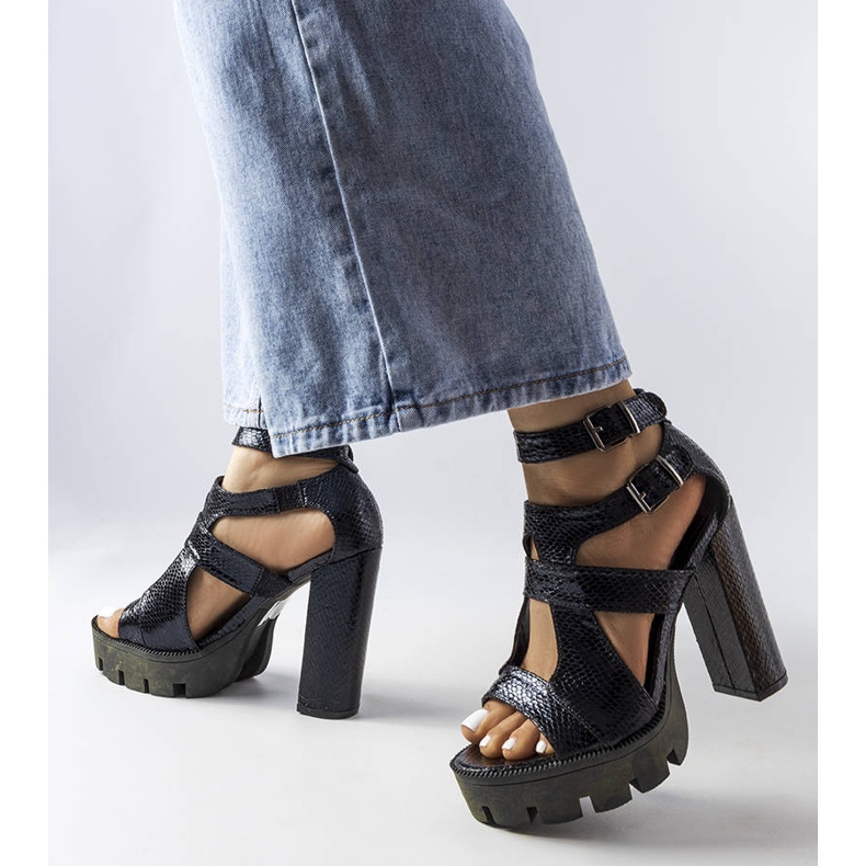 Black chunky sandals from Enenor 1