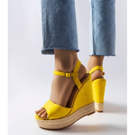 Yellow wedge espadrilles from Inala 1