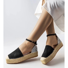 Black espadrilles with glitter insert from Myasia 1