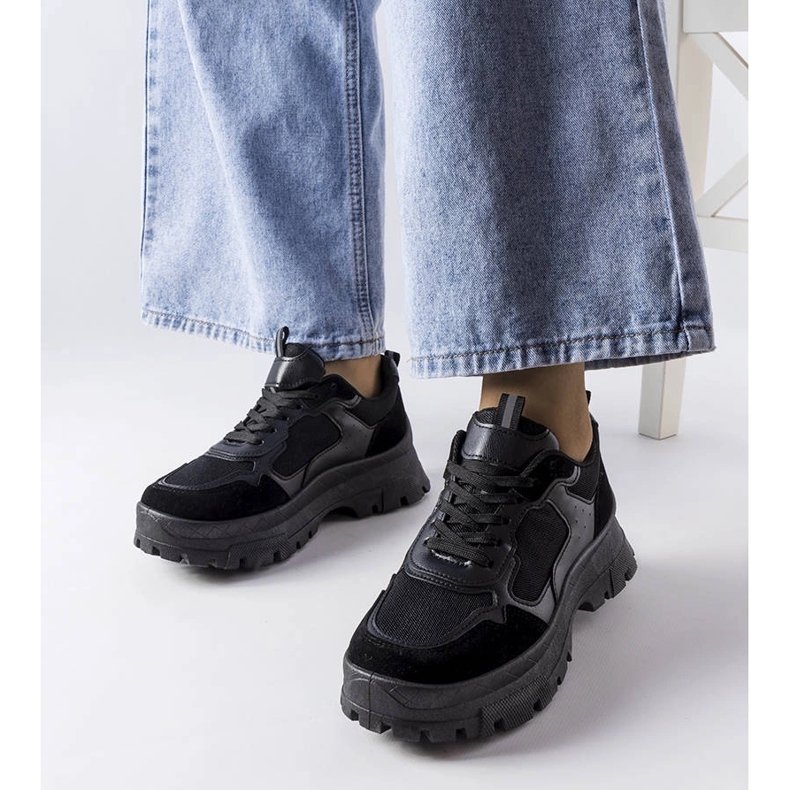 Black chunky sneakers from Mikeladze 1