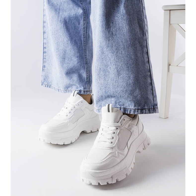 White chunky Mikeladze sneakers 1