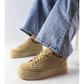 Beige platform sneakers from Amathymes 1