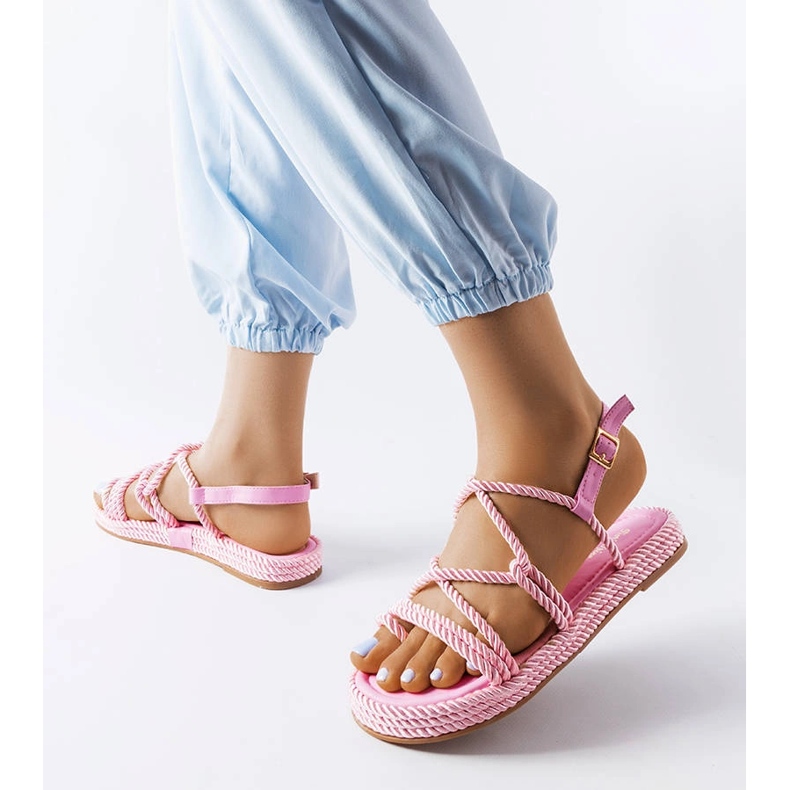 Pink braided sandals from Burwell 1 Pink braided sandals from Burwell 1