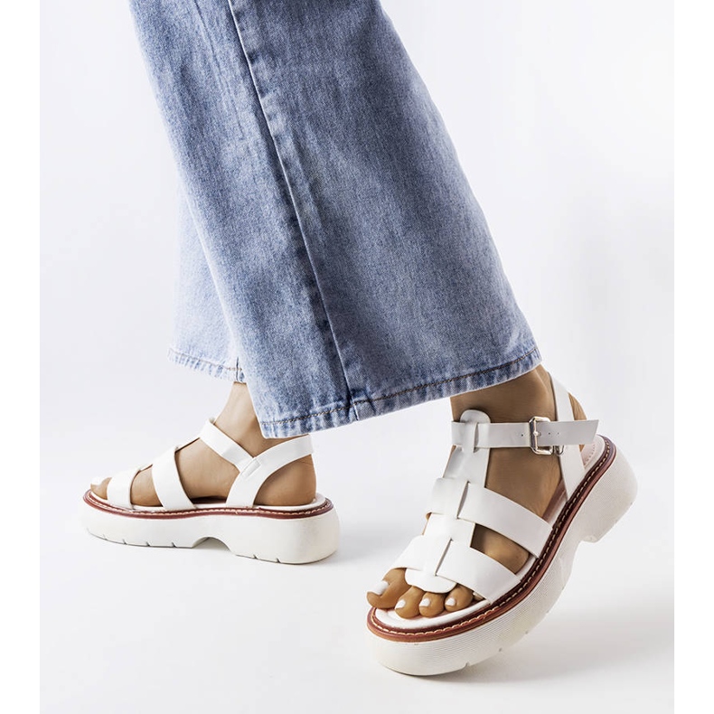 Lola white platform sandals 1