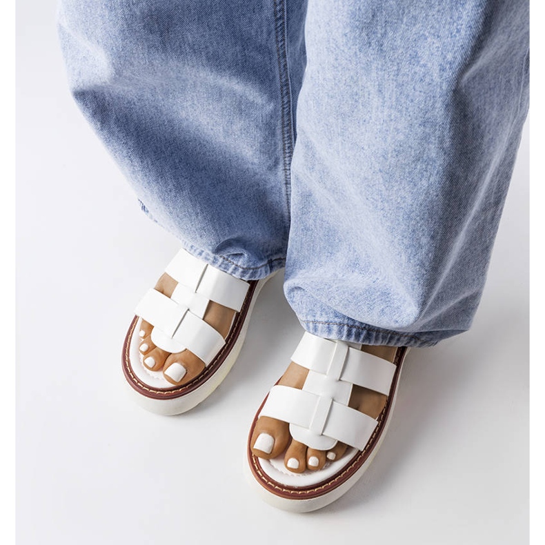 Lola white platform sandals 2