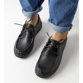 Inna Black lace-up loafers from Tuva 2