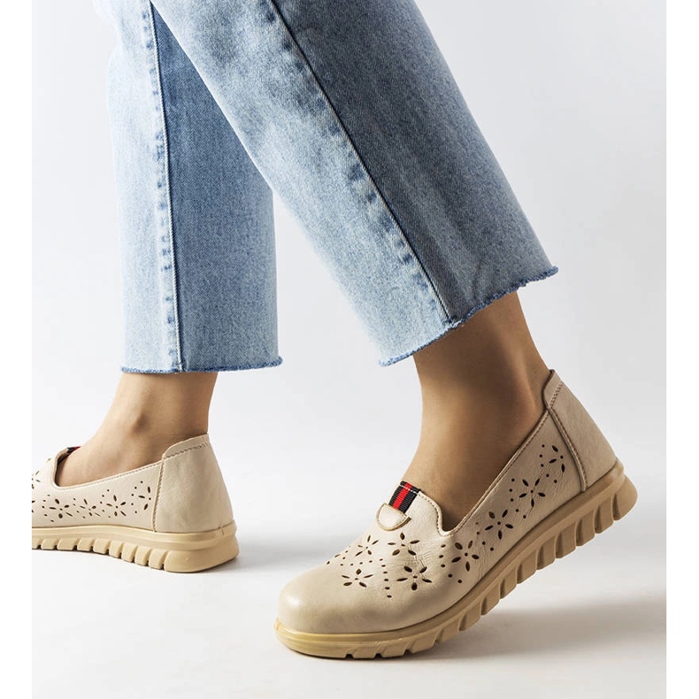 Beige light loafers from Joli 1