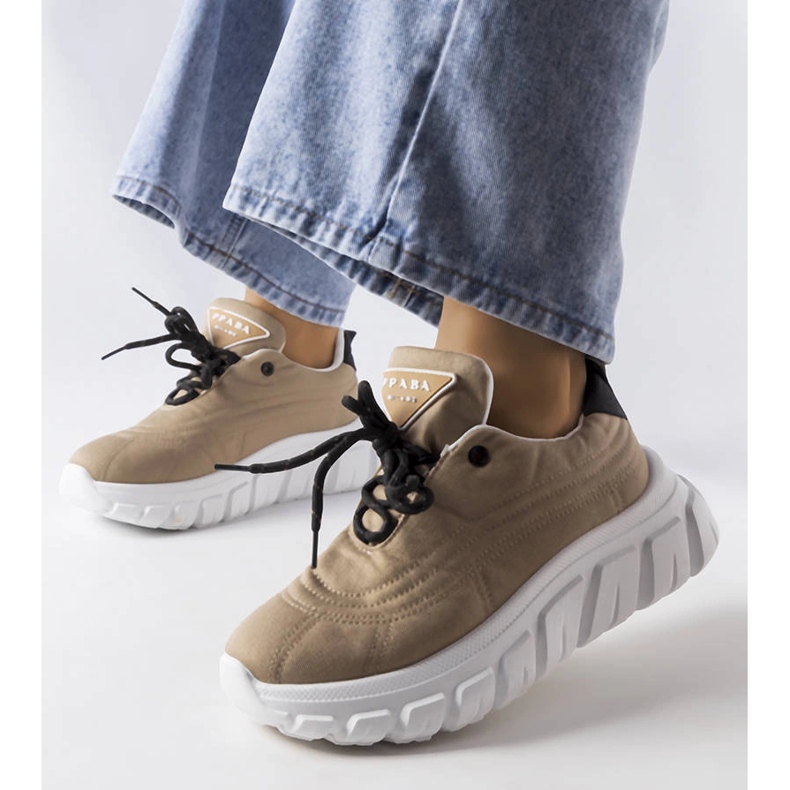 Dark beige sneakers from Aisys 1