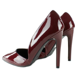 Lacquered pumps with indentations EE05 Red multicolored 2