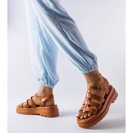 Camel sandals with tract soles from Saidi brown 1