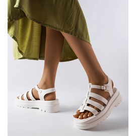 White sandals with tract soles from Saidi 1