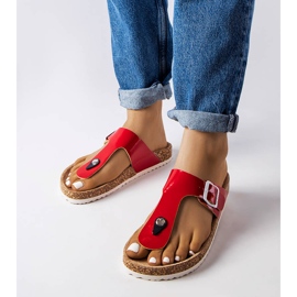Red flip flops Lee Cooper LCW-22-35-1171L 1
