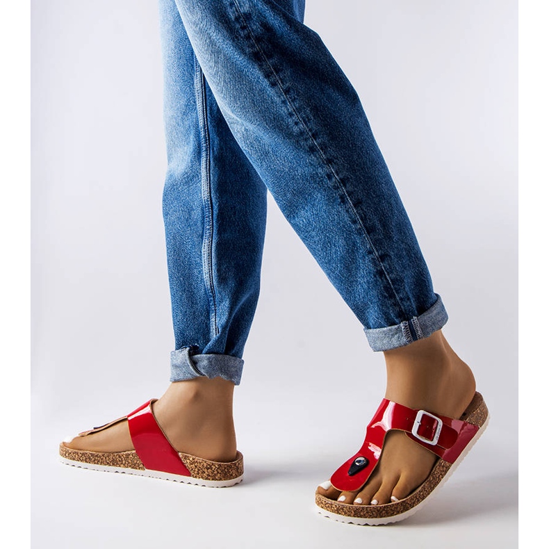 Red flip flops Lee Cooper LCW-22-35-1171L 2