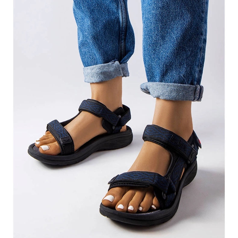 Lee Cooper LCW-23-34-1685L black velcro sandals blue 1 Lee Cooper LCW-23-34-1685L black velcro sandals blue 1