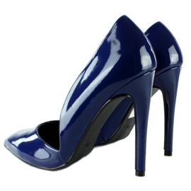 Lacquered pumps with cutouts EE05 Blue multicolored 1