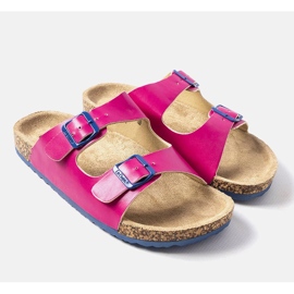 Pink cork sliders with buckles from Lee Cooper LCW-22-35-1186K 1