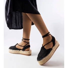 Black lace-up espadrilles from Partenia 1