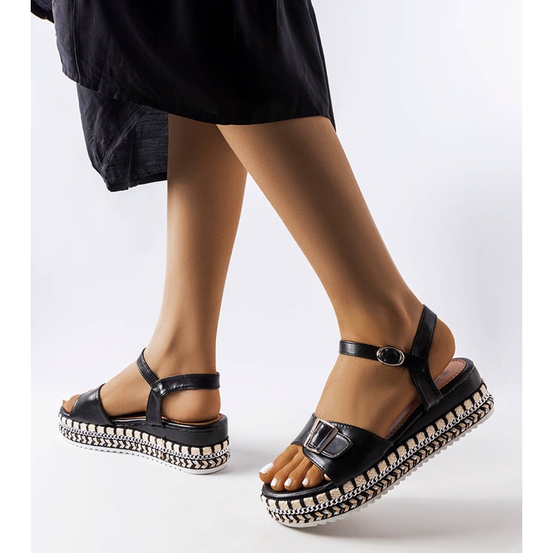 Black platform sandals from Manuel 1