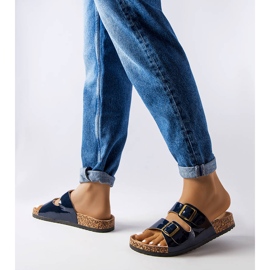 Blue cork slides with buckles from Lee Cooper LCW-22-35-1157L 2