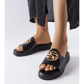 Black platform sandals from Michelle 1