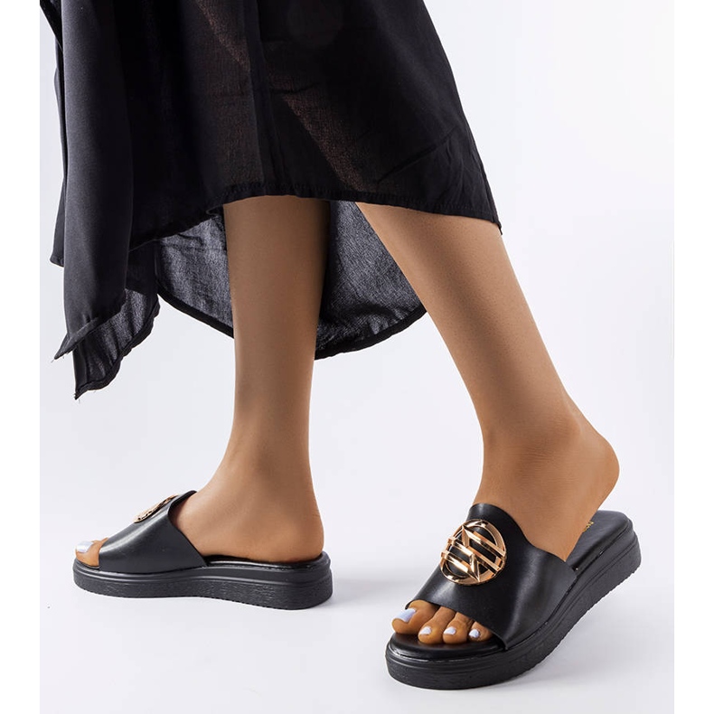 Black platform sandals from Michelle 2