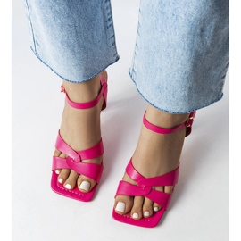 Pink sandals on a pin with a strap from Karolina 1