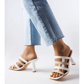 White flip flops on a pin 1