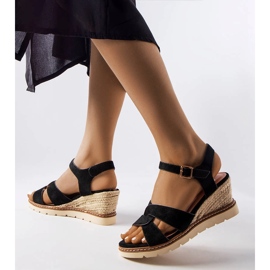 Black wedge sandals from Silvana 1
