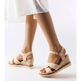 Beige wedge sandals from Silvana 1