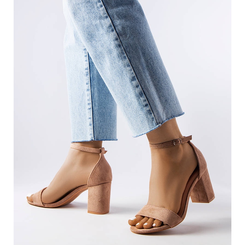 Beige low heel sandals from Lourna 1