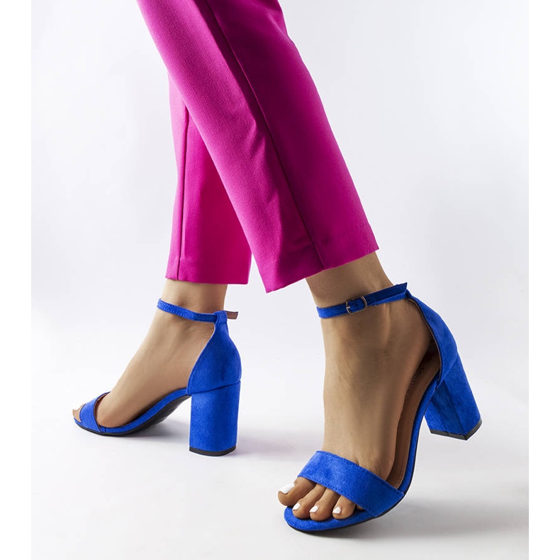 Blue low heel sandals from Lourna 1