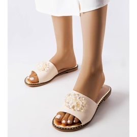 Beige sliders with crystals from Lowa 1