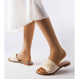 Beige sliders with crystals from Lowa 2